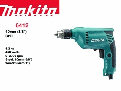 Darbesiz Matkap 450 W - Makita 6412 - 1