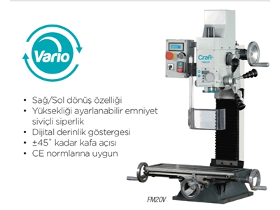 20 Mm Delme Masa Üstü Freze