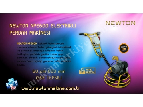 Elektrikli Beton Helikopter Perdah Makinası 600 mm - Newton Npe600