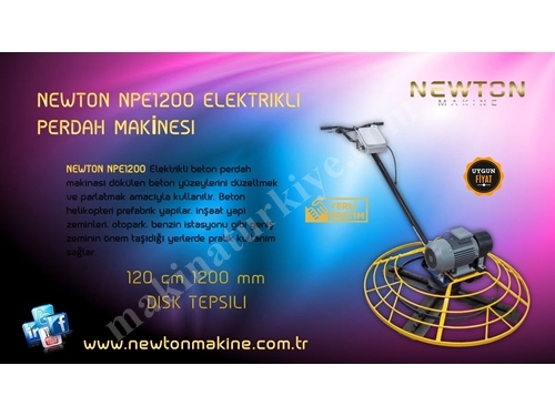 Elektrikli Beton Helikopter Perdah Makinası 1200 mm - Newton Npe1200