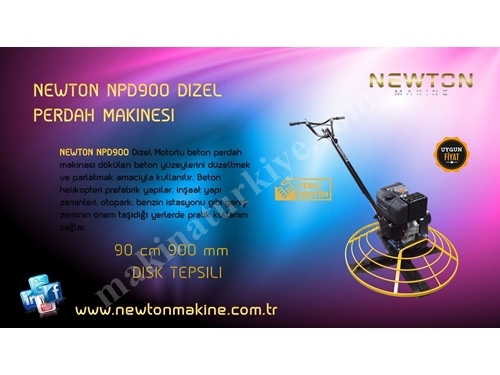 Dizel Beton Helikopter Perdah Makinası 900 mm - Newton Npd900