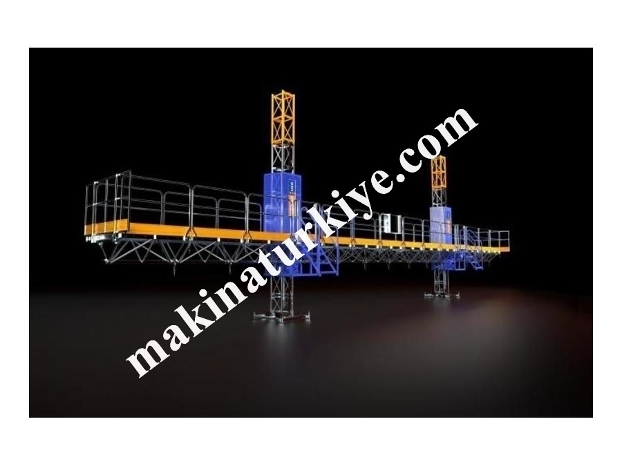2,2 metre 4500 Kg Kapasiteli Çift Kolonlu Cephe Platformu