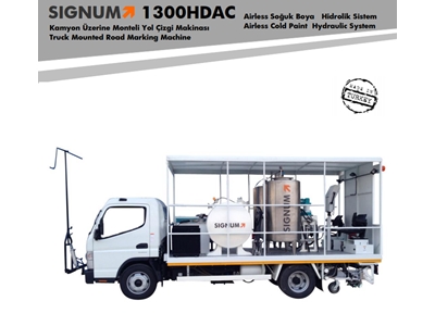 2X650 Litre Havasız Soğuk Boya Yol Çizgi Kamyonu - 1