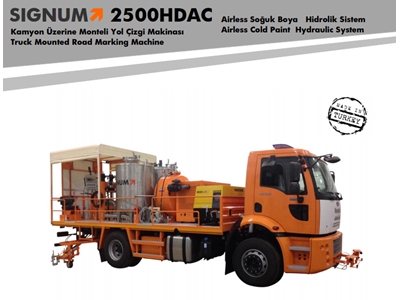 2X1250 Litre Havasız Soğuk Boya Yol Çizgi Kamyonu - 1