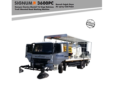 2X1800 Litre Basınçlı Soğuk Boya Yol Çizgi Kamyonu - 2