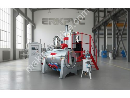 Mélangeur PVC Turbo Horizontal 300 kg – Machine de Mélange de Matières Premières Chauffée