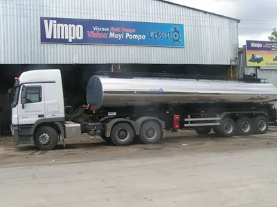 Anhänger montierter beheizungsfreier pumpenloser Bitumentransporttank (Relay-Tank) - Vimpo Heißöl-Einlass