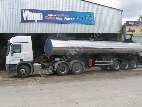 Trailer Mounted Non-Heated Pumpless Bitumen Transport Tank (Relay Tank) - Vimpo Hot Oil Inlet