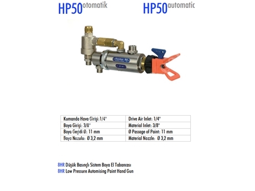 Hp50  Düşük Basınçlı Sistem Boya El Tabancası 