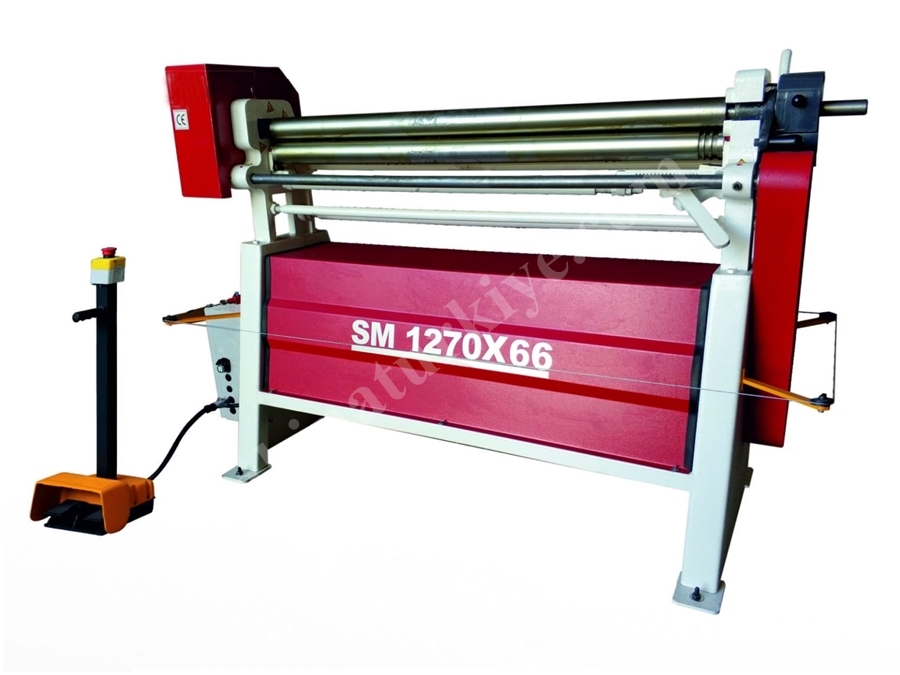 3 Toplu Asimetrik Silindir Sac Bükme Makinası 1270x66 Mm