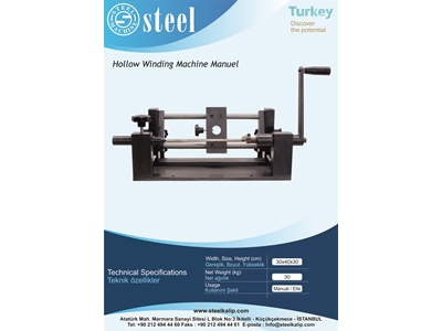 Şarnel Sarma Makinesi (Manuel) / Hallow Winding Machine 