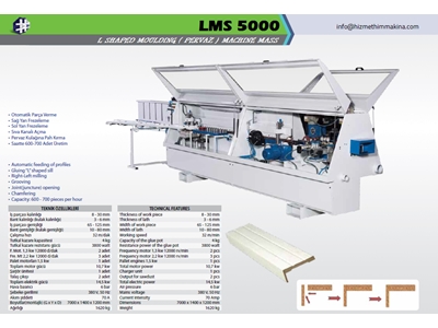 Pervaz Yapıştırma Makinası - Hizmet Him - Lms5000  - 1