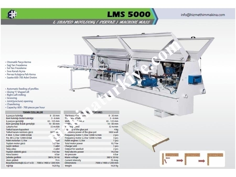 Pervaz Yapıştırma Makinası - Hizmet Him - Lms5000 