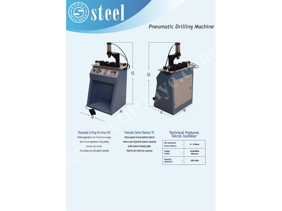 Pnomatik Delik Delme Makinesi / Pneumatic Drilling Machine 