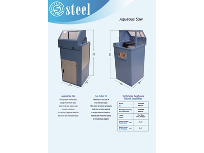 Sulu Testere Makinesi / Aqueous Saw Machine  - 1