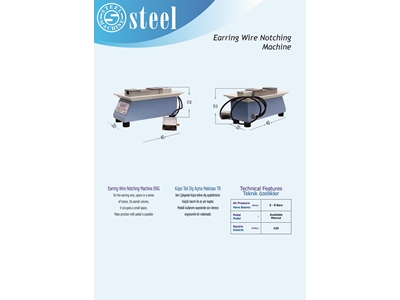 Küpe Teli Diş Açma Makinesi / Earring Wire Notching Machine  - 1