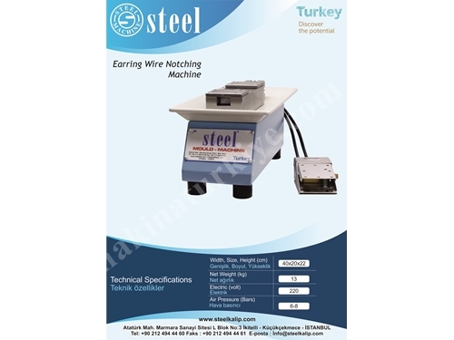 Küpe Teli Diş Açma Makinesi / Earring Wire Notching Machine 