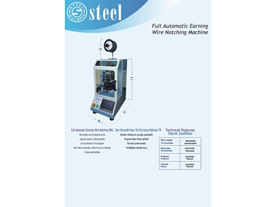 Küpe Teli İz Açma (Full Otomatik) / Earring Wire Notching Machine (Full Automatic)  - 1