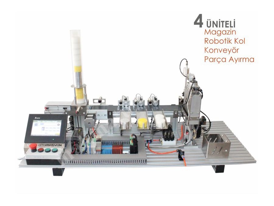 Robotik Kollu Mekatronik Plc Eğitim Seti 4 Üniteli