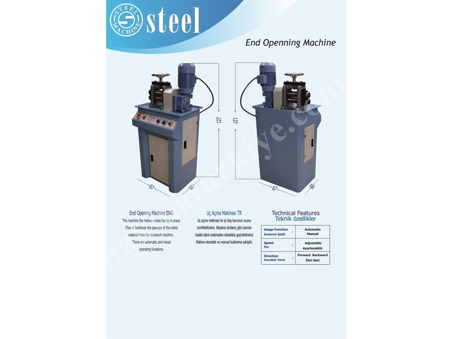 Uç Açma Makinesi / End Opening Machine 