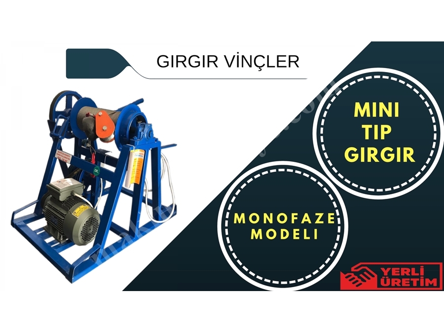 Mini Tip İnşaat Gırgırı Monofaze 150 Kg Bmmtg150 