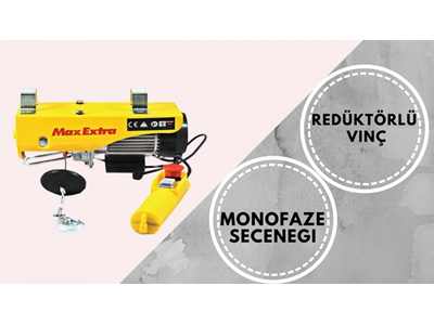 Redüktörlü Mini İnşaat Vinci Monofaze  - 2