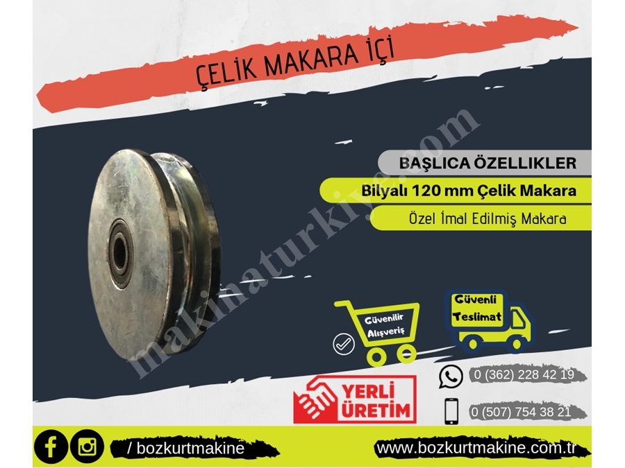 Çelik Makara İçi 120 Mm 