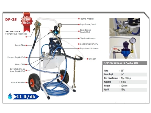 Diyaframlı Boya Pompası - Aristo Dp-3S 