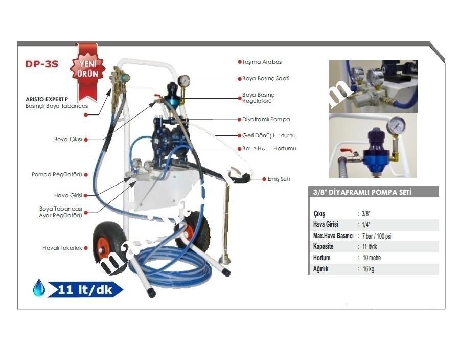 Diyaframlı Boya Pompası - Aristo Dp-3S 