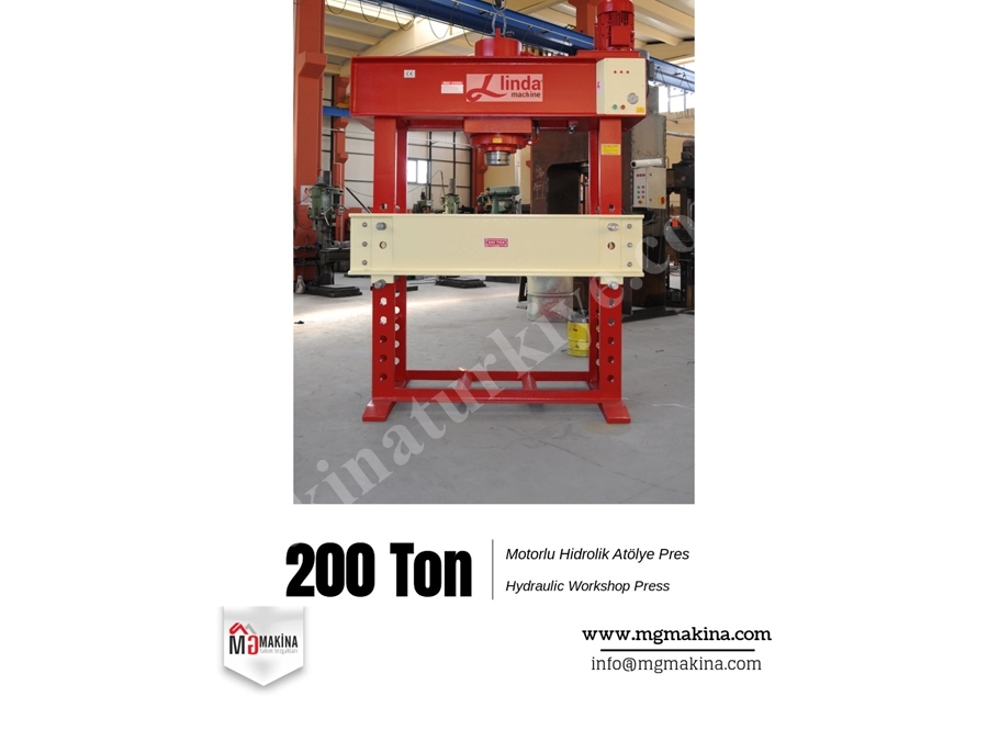 200 Ton Motorlu Hidrolik Atölye Presi