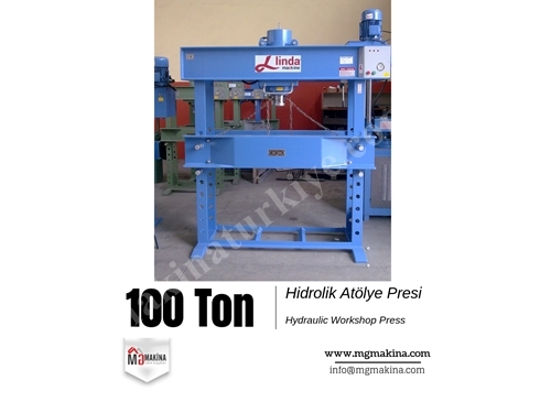100 Ton Kollu Motorlu Gezer Kafalı Hidrolik Atölye Presi