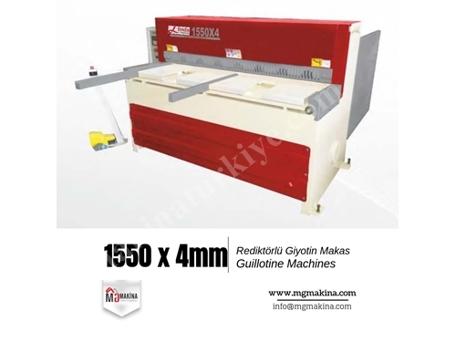 1550x4 Mm Rediktörlü Giyotin Makas 