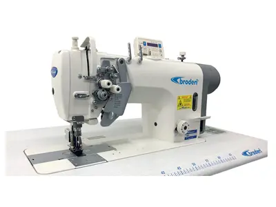 BD 8758C 405 Pneumatic Thread Trimming Fully Automatic Double Needle (Bird's Nest Eliminator) Sewing Machine
