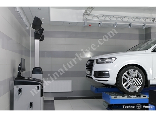 Wheel Alignment Machine 3D Car Model - Techno Vector