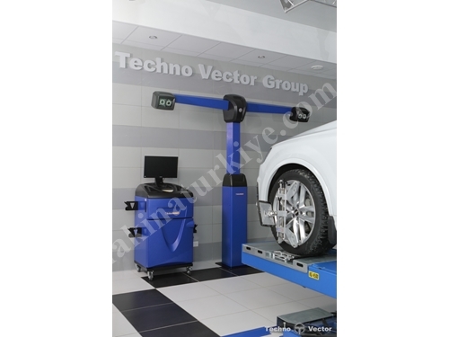 Wheel Alignment Machine 3D Car Model - Techno Vector