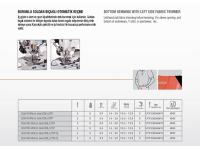 C007KD W812A 356/CRL/UTP Sol Bıçaklı Burunlu Otomatik Reçme Makinası - 1