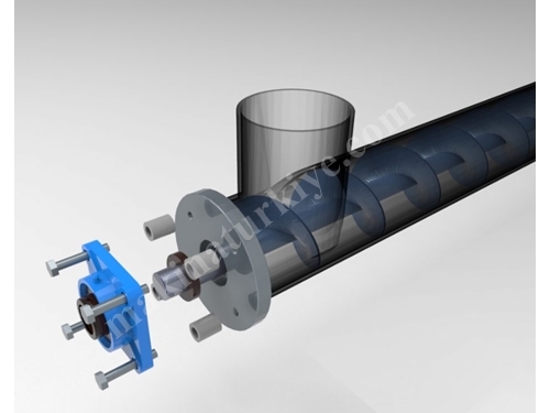 100 mm (50-90 Liter / Minute) Plastic Raw Material Transfer Screw Conveyor