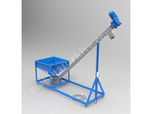 Пластиковый шнековый транспортер для сырья диаметром 125 мм (90-160 литров / минуту)