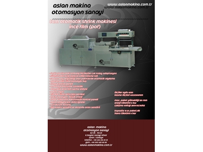 Tam Otomatik L Kesim Shrink Makinası 15-35 Paket/Dk  Agfa 40X50 - 1