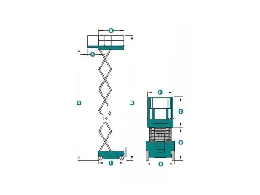 230 Kg Akülü Makaslı Platform