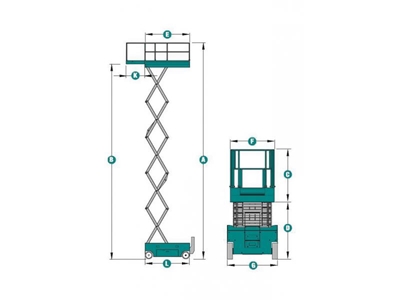 300 Kg Akülü Makaslı Platform - 0