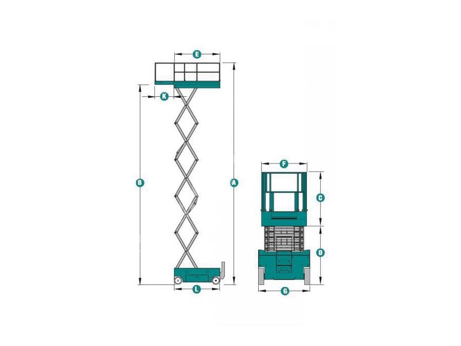 300 Kg Akülü Makaslı Platform