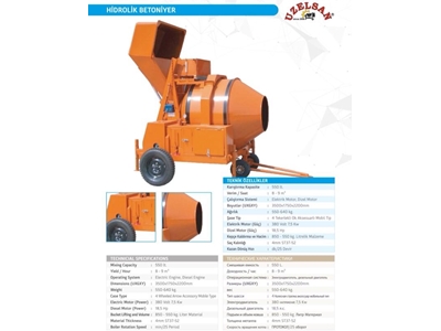 Hidrolik Betoniyer 550 Litre - 1