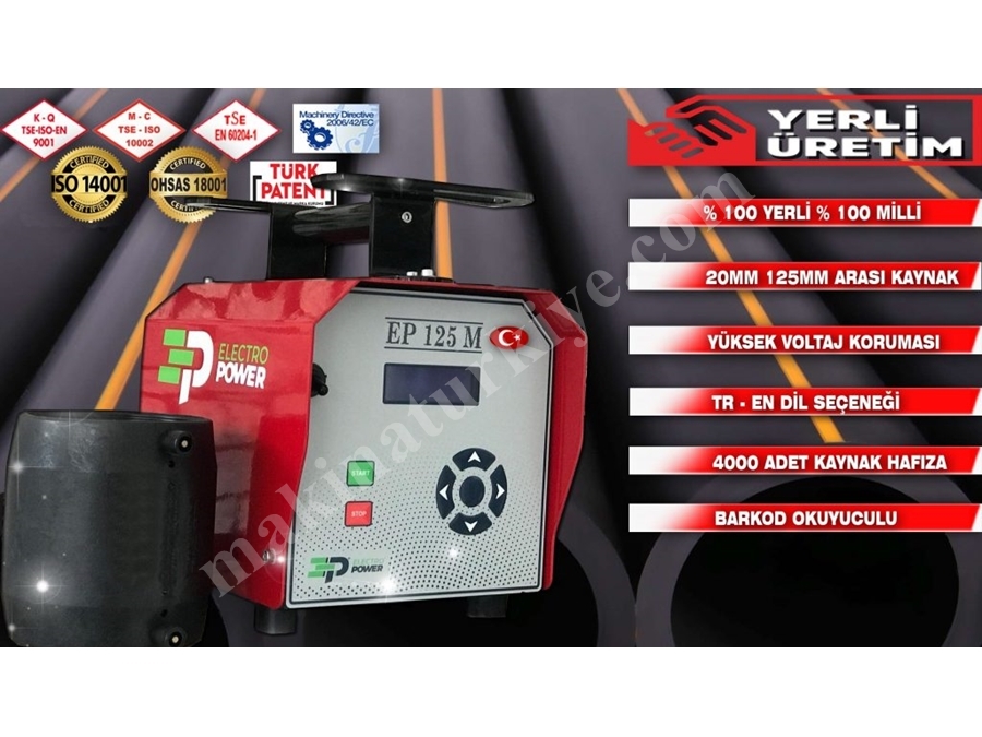 Elektrofüzyon Kaynak Makinası 20-125 Mm