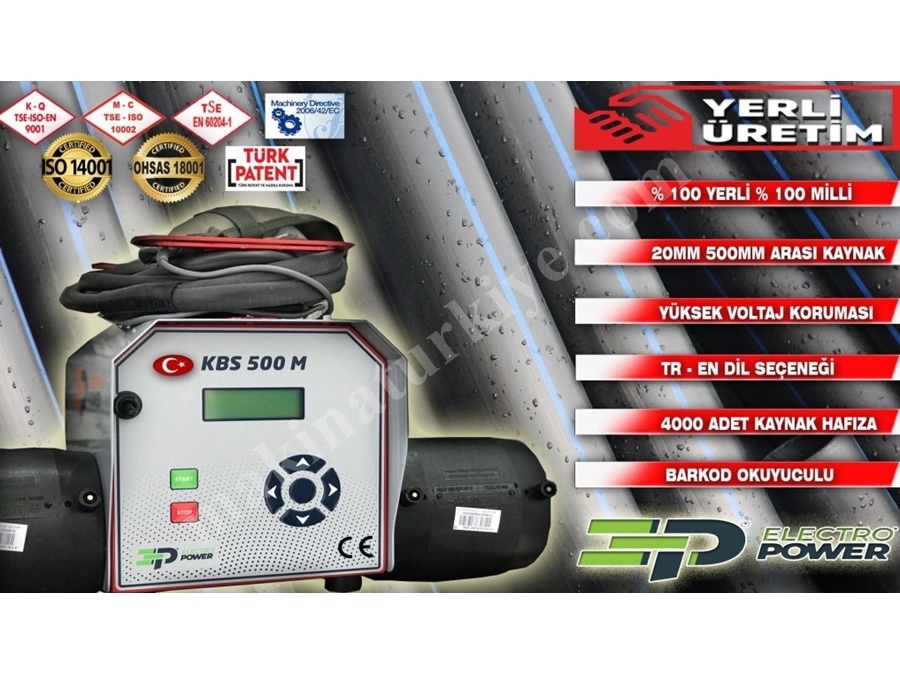 Jeotermal Boru Ef Elektrofüzyon Kaynak Makinası 20-500 Mm