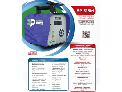Sulama Borusu Elektrofüzyon Kaynak Makinası 20-315 Mm - 1