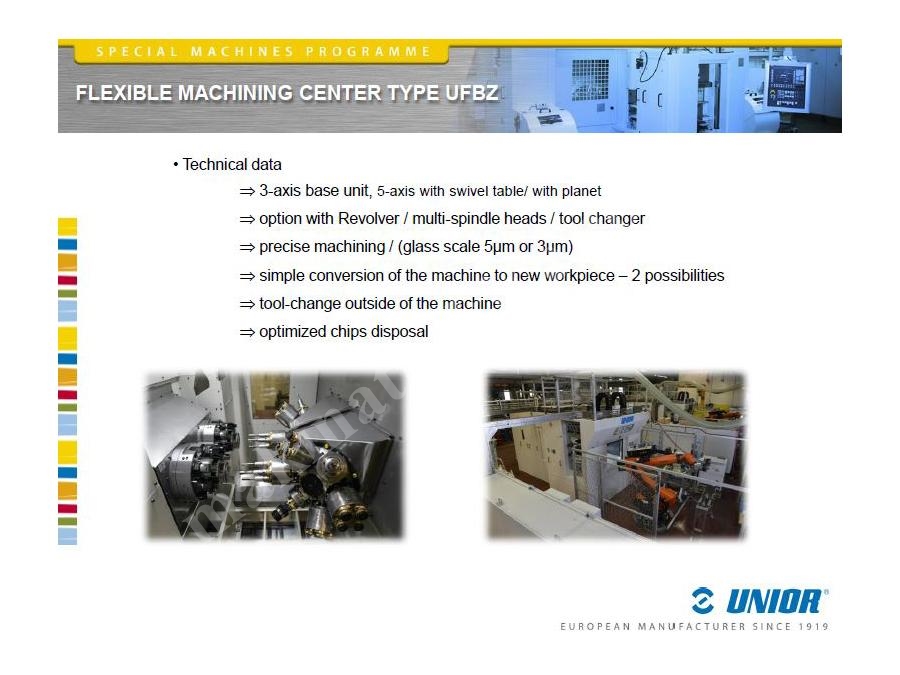 UFBZ Unior Cnc Rhw Tipi 5 Eksenli İşlem Modülü İşleme Merkezi 