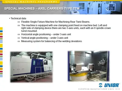 TTM Unior Cnc İşleme Merkezi Özel Transfer Makinesi İlanı