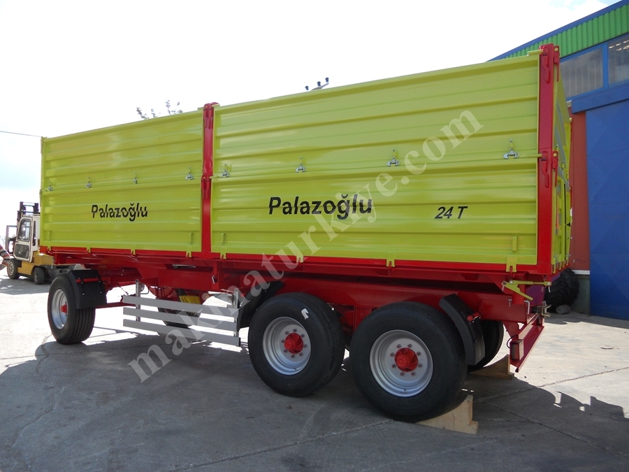 Üç Dingil Üç Yana Damperli Römork 24 Ton - Palazoğlu