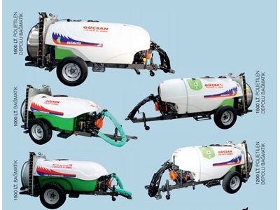 1500 Litre Polietilen Depolu Çekilir Tip Turbo Atomizör Bağmatik  - 1